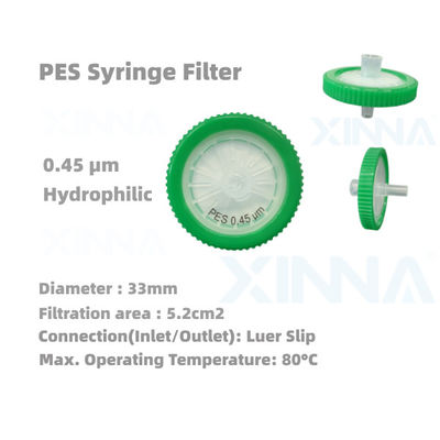 0.2μm 0.45μm 1.2μm Laboratory Syringe Filters Polyethersulfone PES Syringe Filter