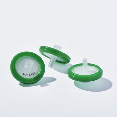 Medical MCE Laboratory Syringe Filters Hydrophilic 25mm 0.45 Micron Syringe Filter