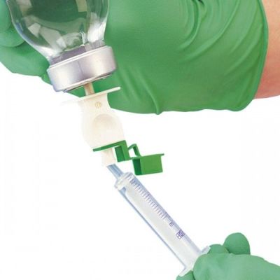 Universal Fluid Transfer Set Spike With Air Vent Filter And Flip Cap