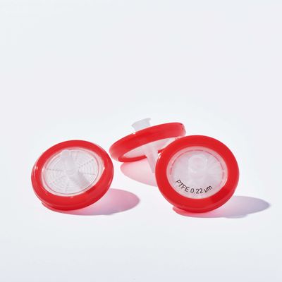 Non Sterile Hydrophilic Disc Filter HPLC Certified PTFE Syringe Filters 0.22 Micron