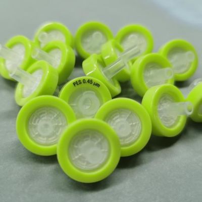 Φ13mm PES Syringe Filter 0.45 μm Pore Size With ABS Housing Luer Slip