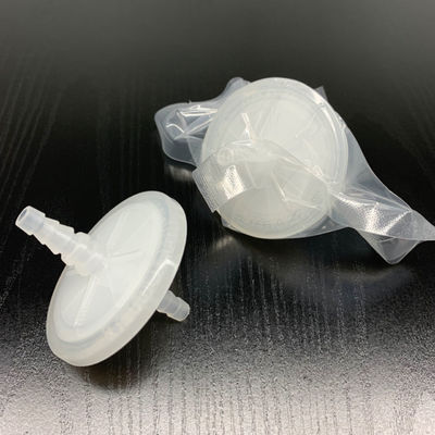 0.22µm 50mm PTFE Air Filter With Hose Barb Connectors For Inline Filtration