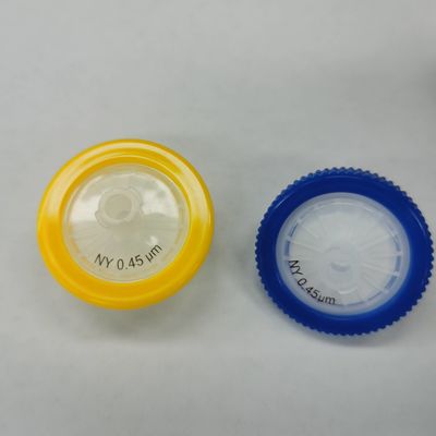 0.45μM Pore Size 25mm Laboratory Nylon Membrane Syringe Filter For Chromatography