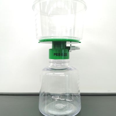 Disposable Sterile Vacuum Filter System, 500mL/500mL with PES 0.22μm/Filter Cup/Connector/Bottle/GL45 Neck