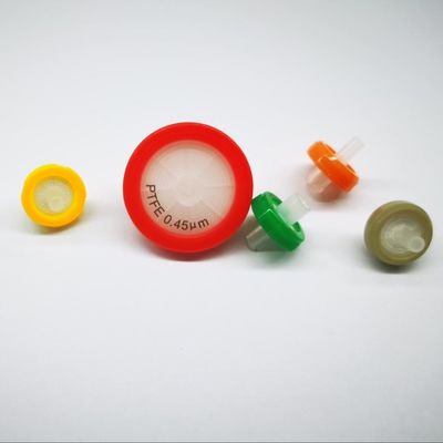 0.22μm / 0.45μm Hydrophobic PTFE Syringe Filters For HPLC And GC Sample Prefiltering 13/25/33mm