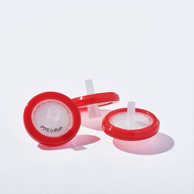 0.22μm / 0.45μm Hydrophobic PTFE Syringe Filters For HPLC And GC Sample Prefiltering 13/25/33mm