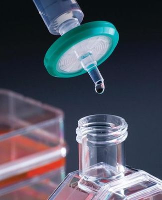 Disposable Sterile Syringe Filters For Cell Culture Medium With 0.22 Μm PES Membrane Φ33mm Individually Pack