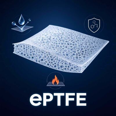 Hydrophobic Oleophobic PTFE Membrane with PET Support Layer and Microporous Structure for ePTFE Filter Membrane Filtration