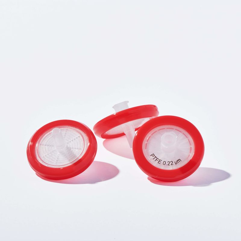 Non Sterile Hydrophilic Disc Filter HPLC Certified PTFE Syringe Filters 0.22 Micron