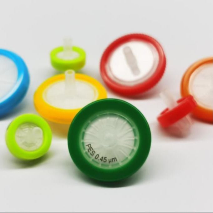 OEM Disposable 0.45μm PES Syringe Filter 13mm 25mm 33mm Diameter