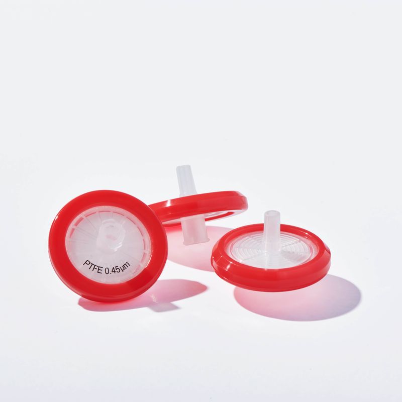 0.45μM 25mm Hydrophobic PTFE Syringe Filters For Chromatography